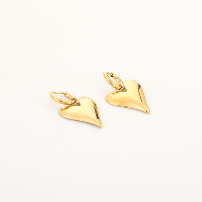 Big Heart Earrings - Goud