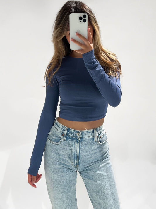 Leela top - Dark denim