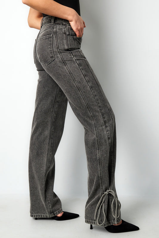 Jeans met Strikjes Grijs
