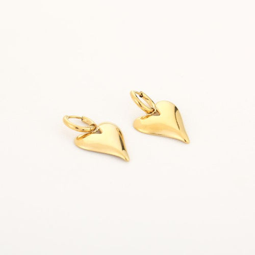 Big Heart Earrings - Goud