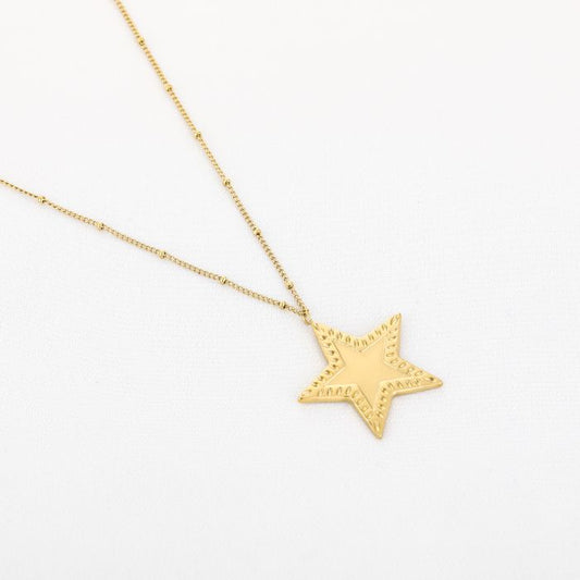 Star Necklace 80cm - Goud
